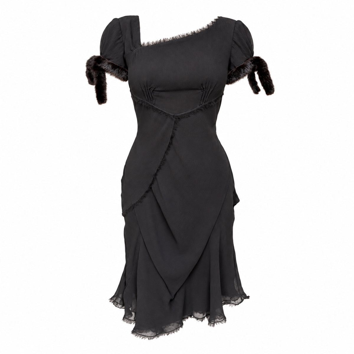 Ermanno Scervino 2003 Mink & Silk Chic Dress