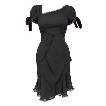 Ermanno Scervino 2003 Mink & Silk Chic Dress