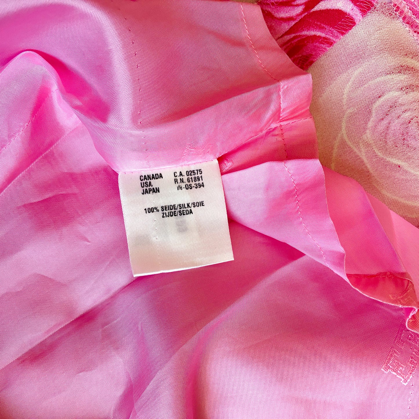 Escada 2000 Pink Roses Silk Gown - Runway