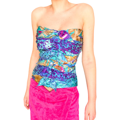 Salvatore Ferragamo 2012 Silk Bustier – Runway