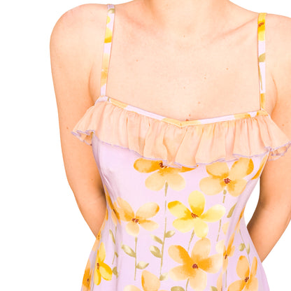 Fifi Chachnil VTG Romantic Silk Dress