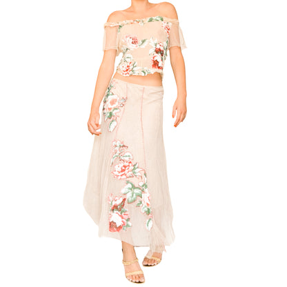 French Luxury Designer VTG Romantic Silk Set