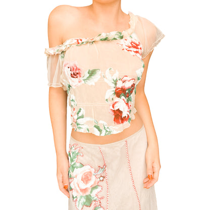 French Luxury Designer VTG Romantic Silk Set