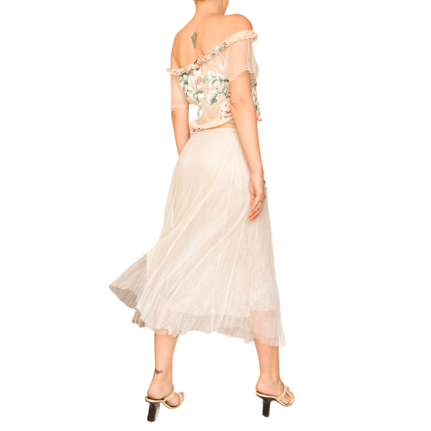 French Luxury Designer VTG Romantic Silk Set