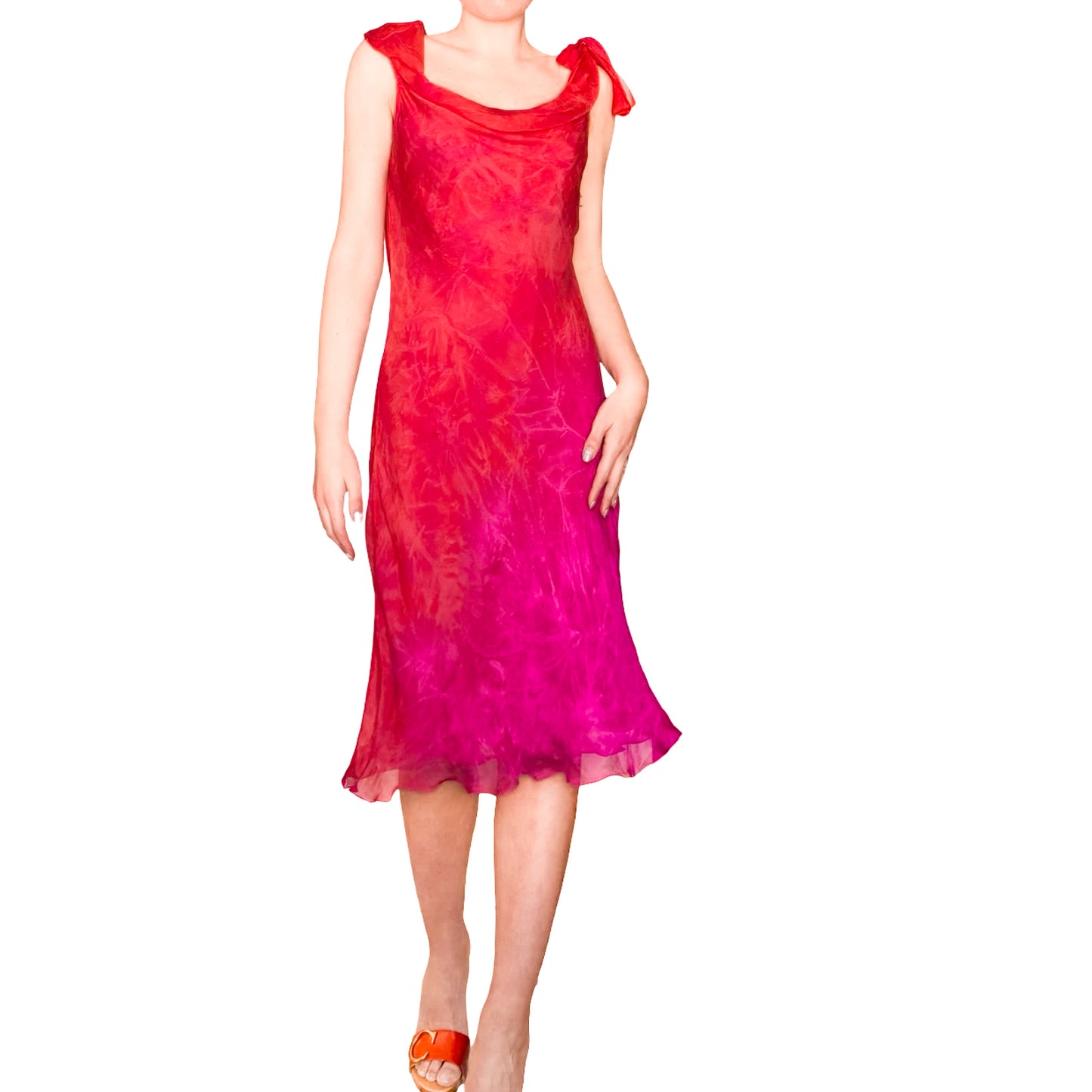 La Perla 2000's Silk Vibrant Sunrise Dress
