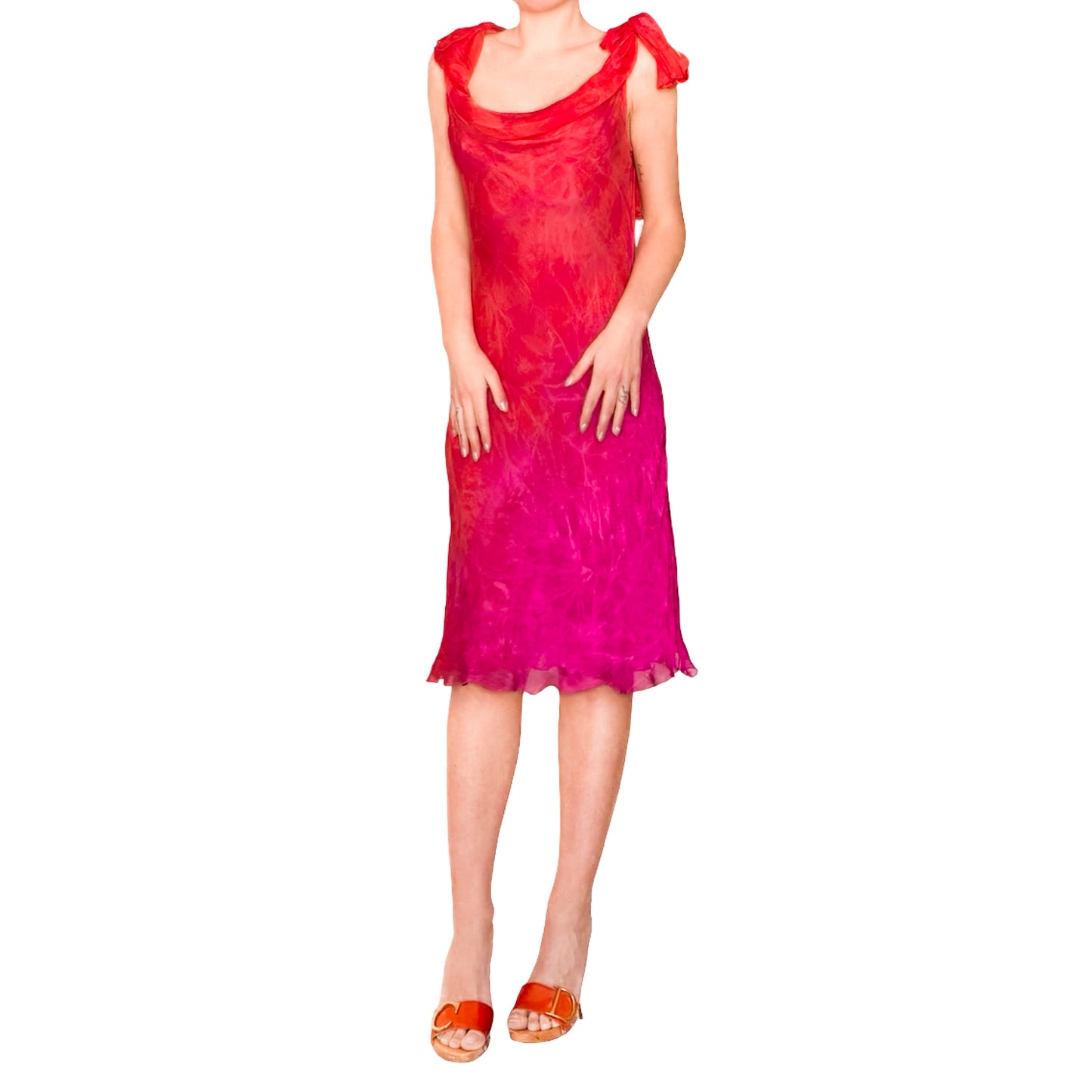 La Perla 2000's Silk Vibrant Sunrise Dress