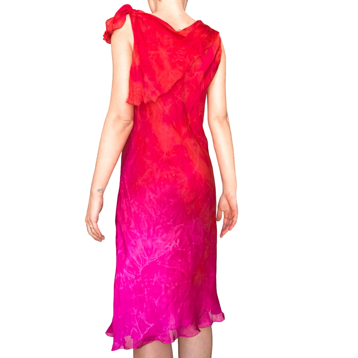 La Perla 2000's Silk Vibrant Sunrise Dress