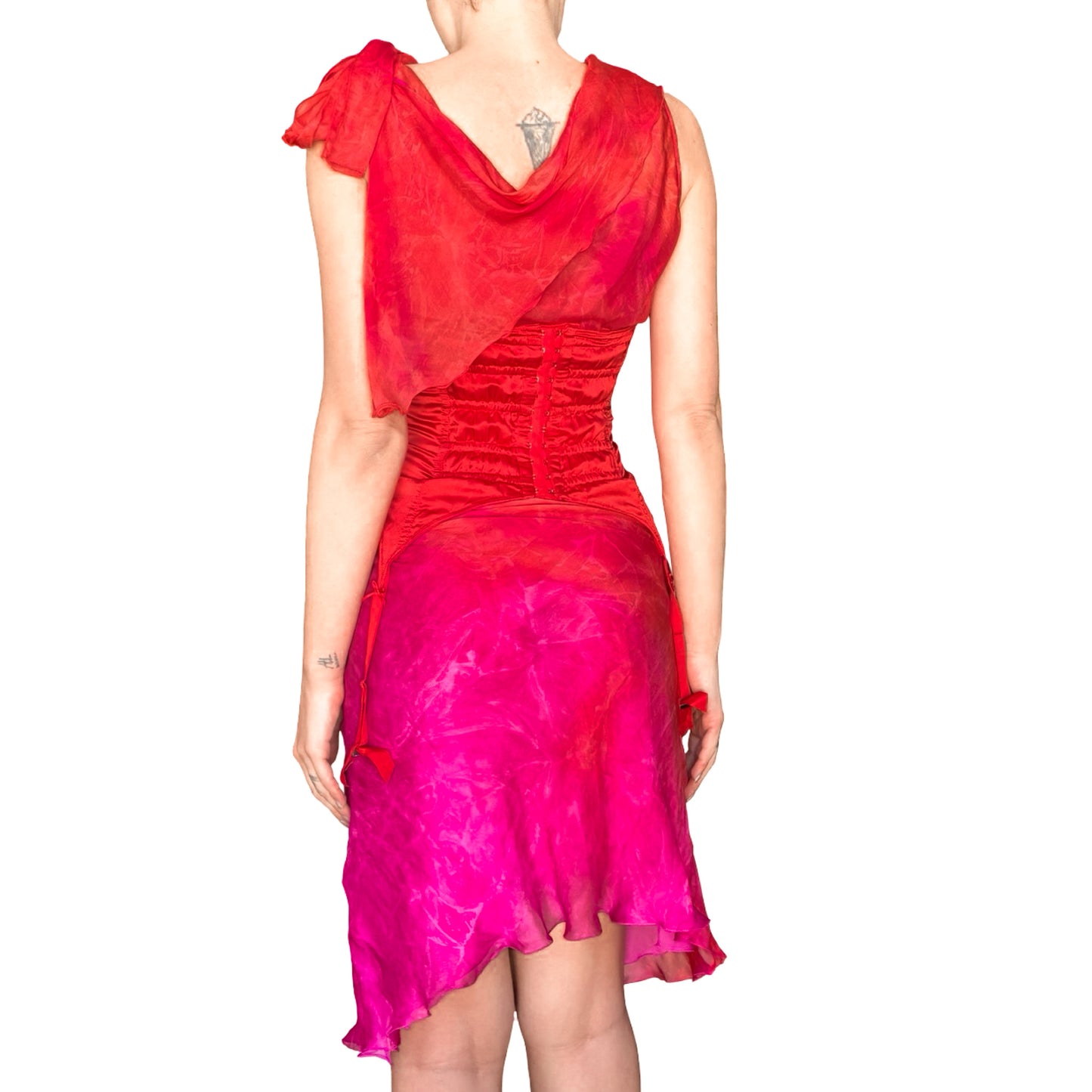 La Perla 2000's Silk Vibrant Sunrise Dress