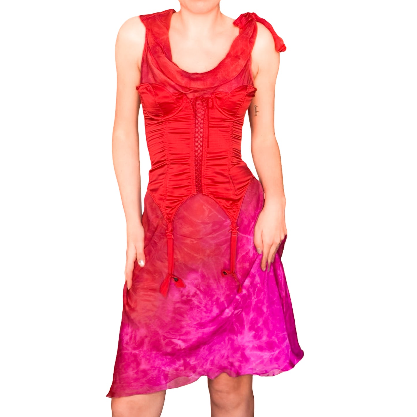 La Perla 2000's Silk Vibrant Sunrise Dress