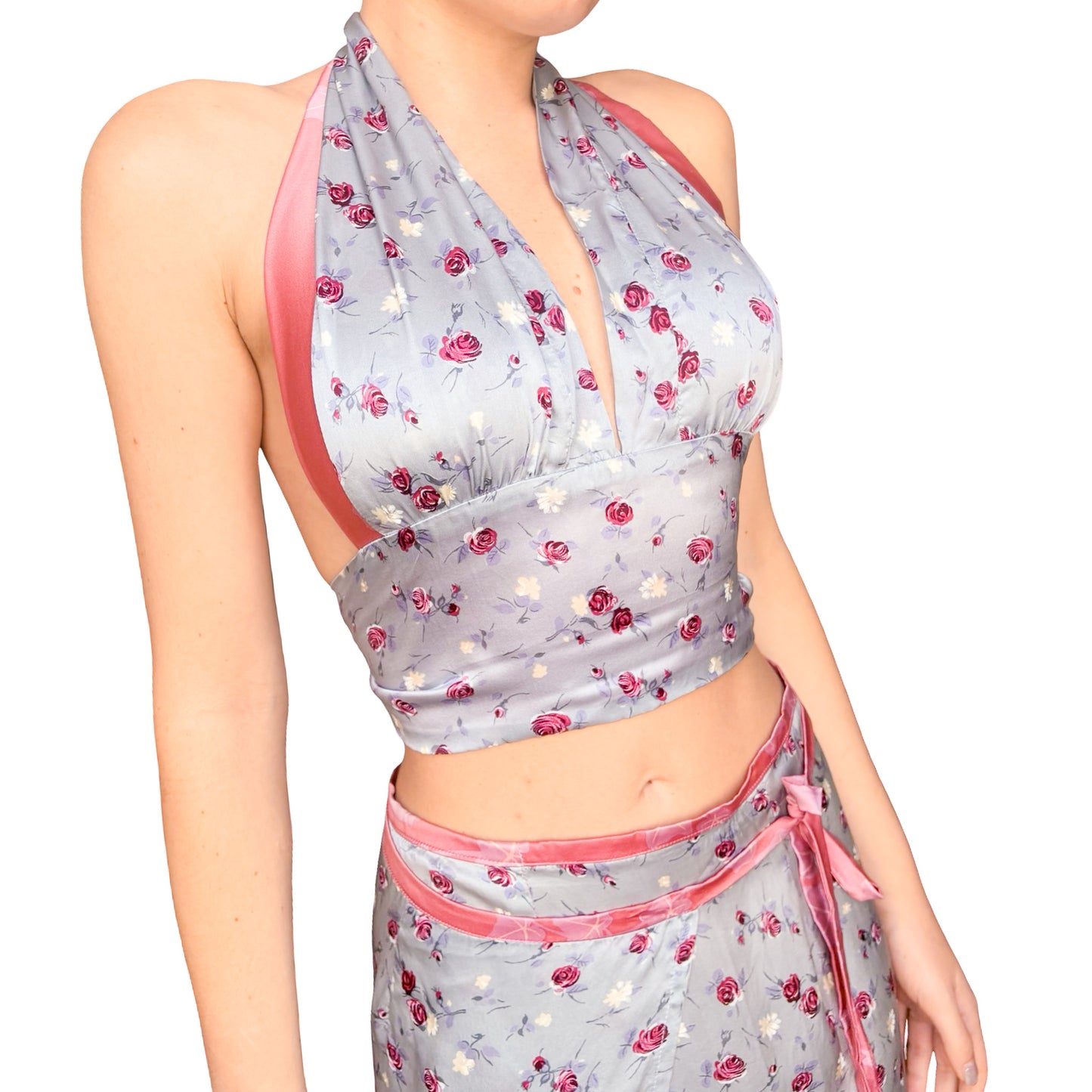 French Designer 1990's silk reversible set