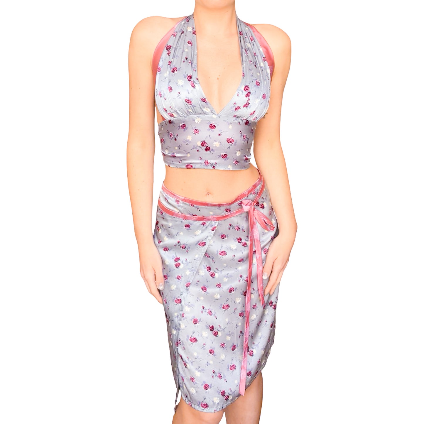 French Designer 1990's silk reversible set