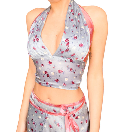 French Designer 1990's silk reversible set