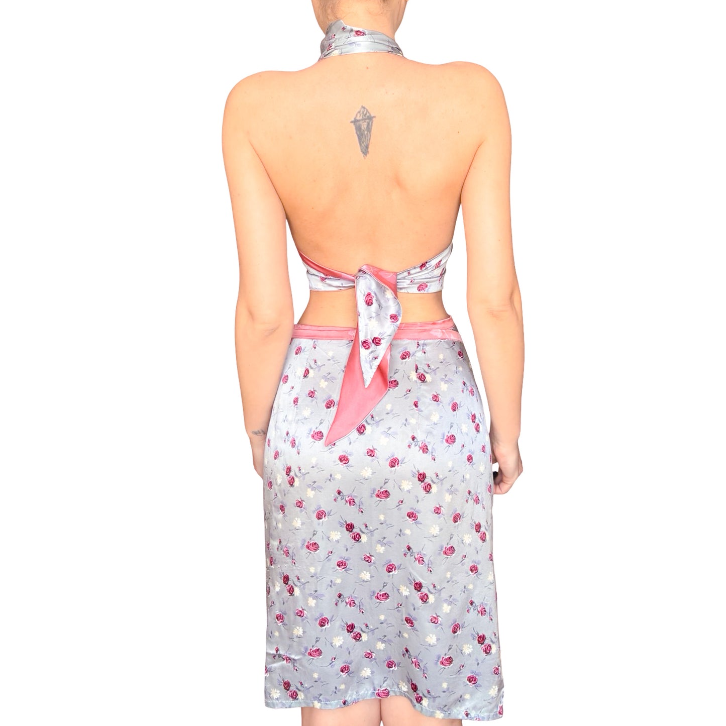 French Designer 1990's silk reversible set