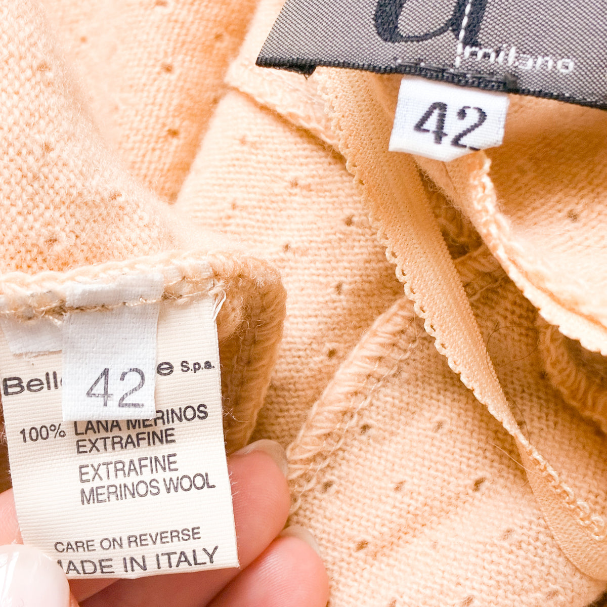 Alessandro Dell’Acqua VTG Merino Wool Pointelle Dress