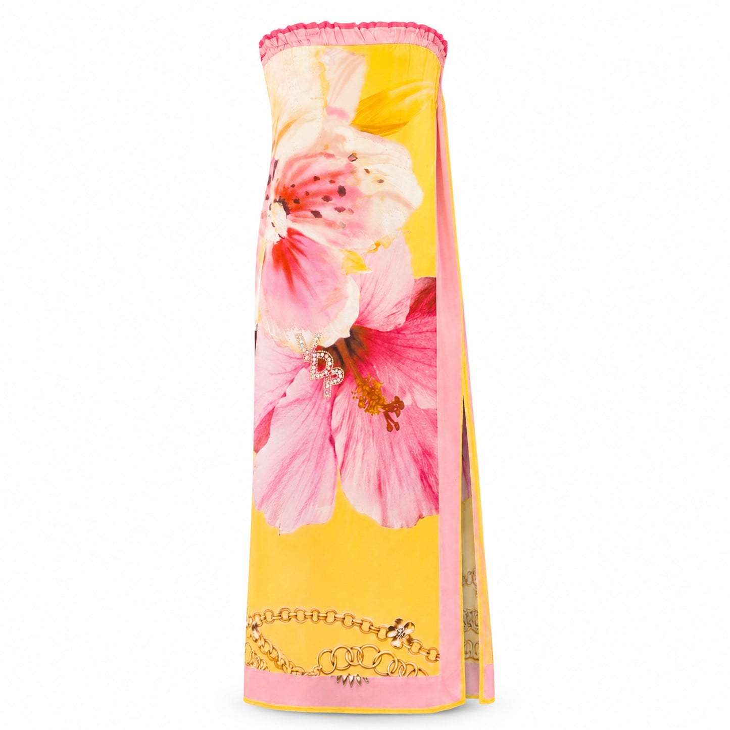 Italian Y2K Silk Hibiscus Luxurious Versatile Piece