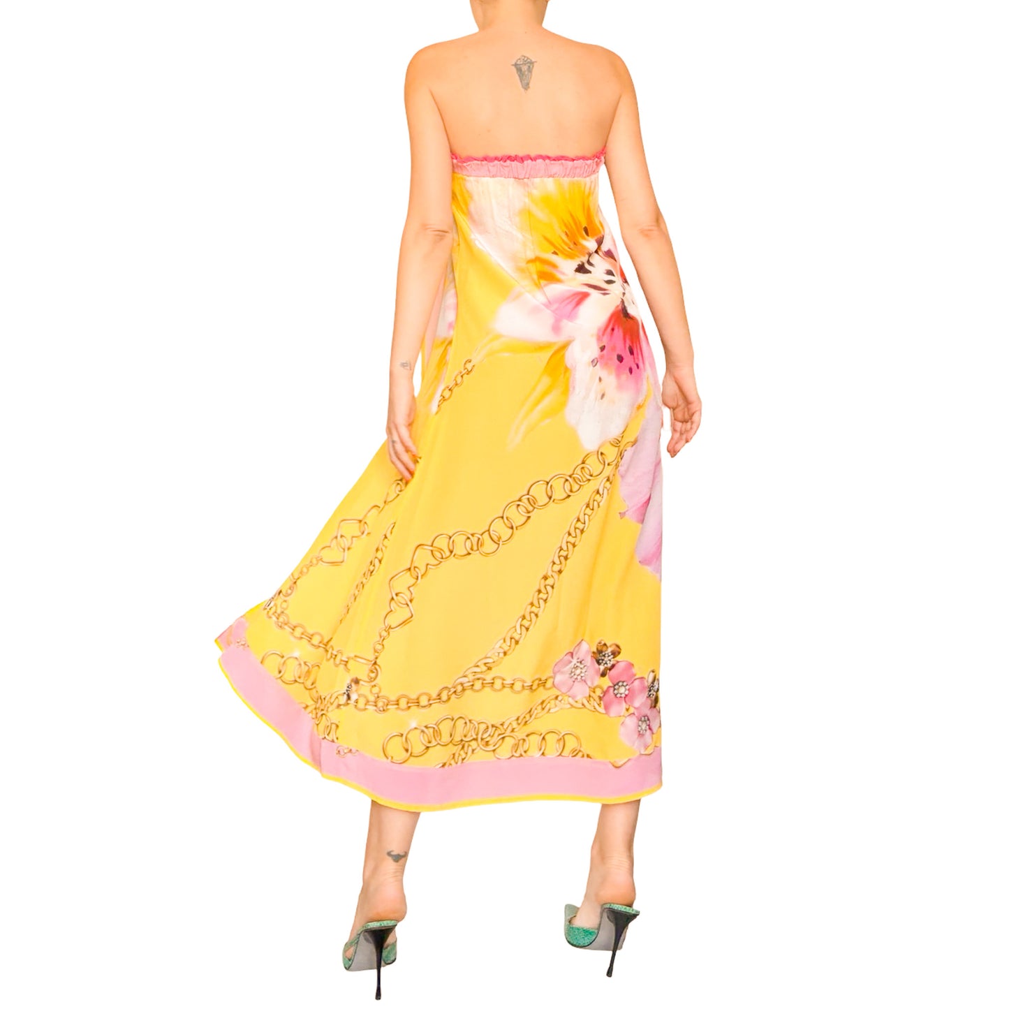 Italian Y2K Silk Hibiscus Luxurious Versatile Piece