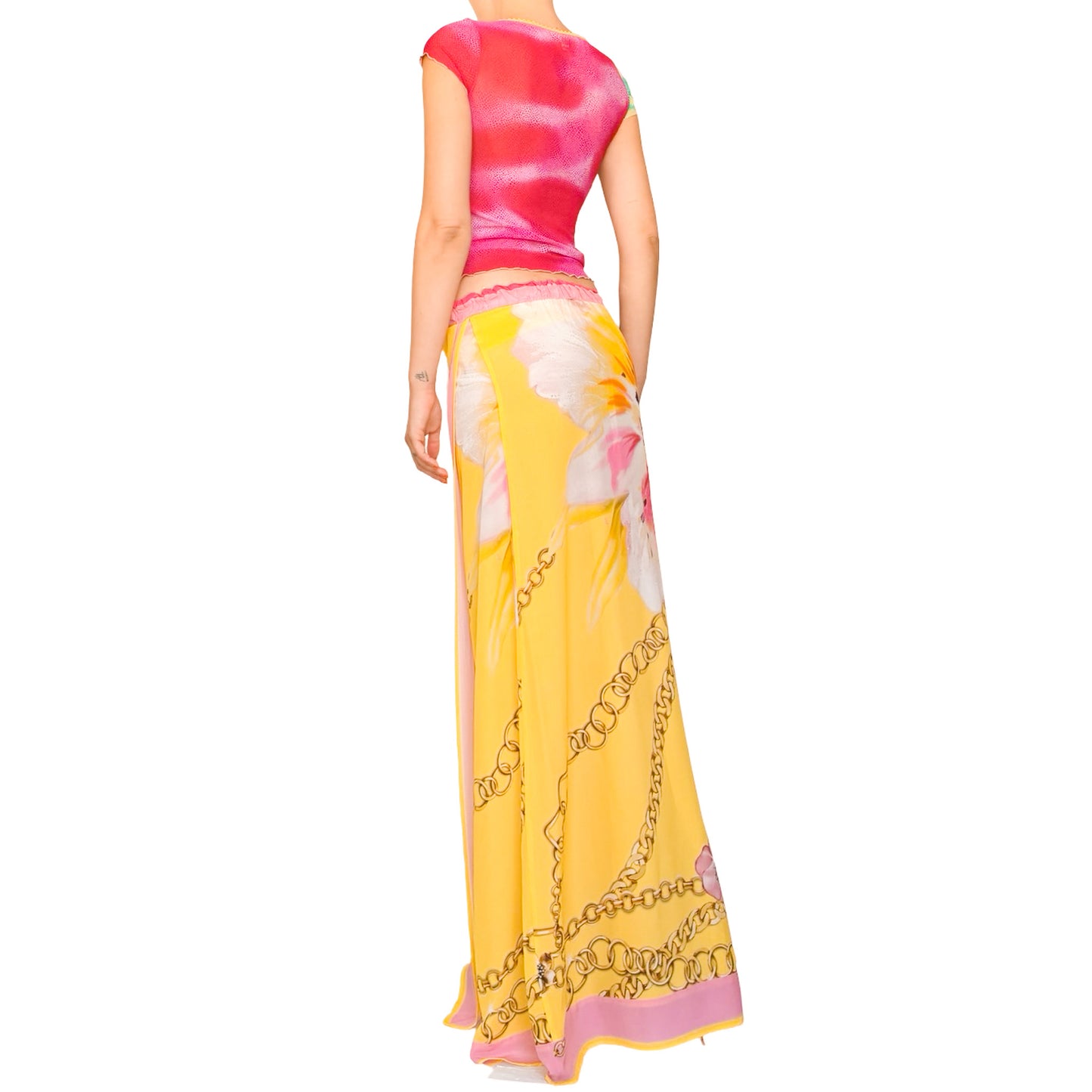 Italian Y2K Silk Hibiscus Luxurious Versatile Piece
