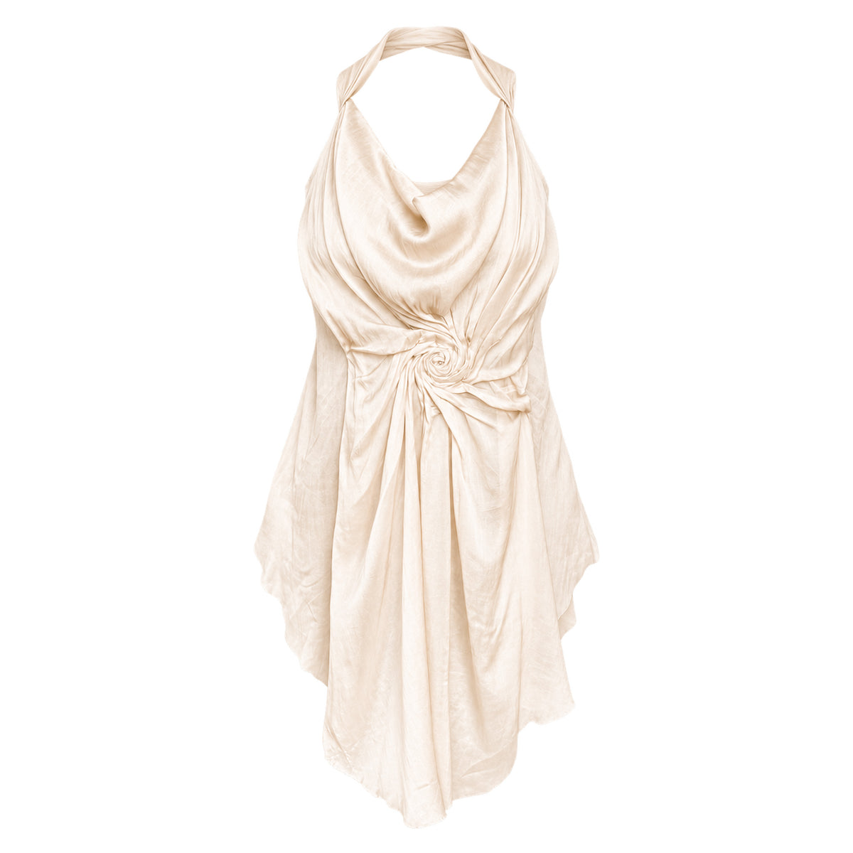 Italian Designer Silk Rosette Tunic