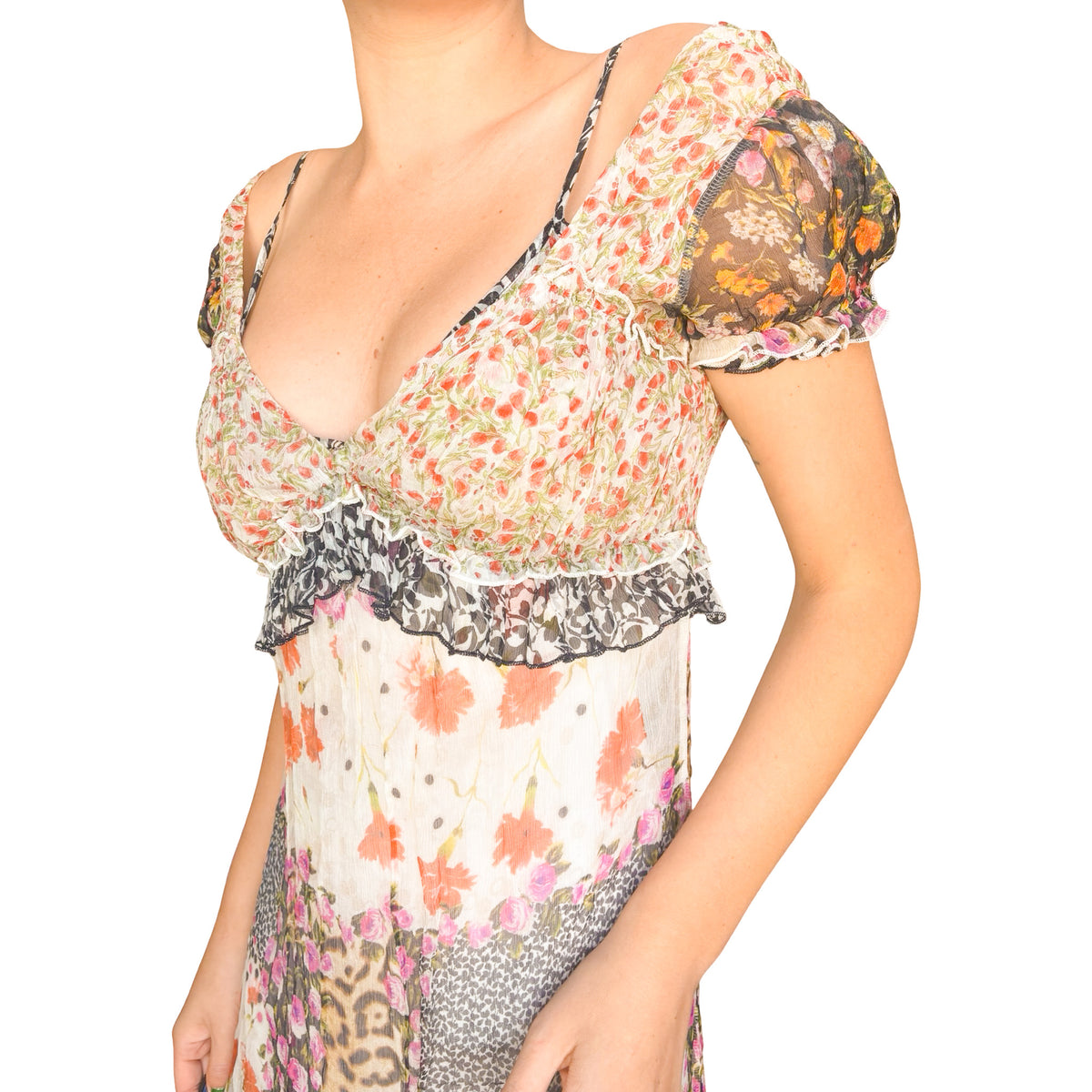 Italian 90's Silk Patchwork Babydoll