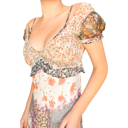 Italian 90's Silk Patchwork Babydoll