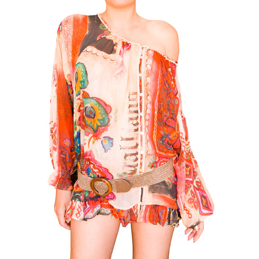 John Galliano 2008 Gypsy Silk Blouse - Campaign