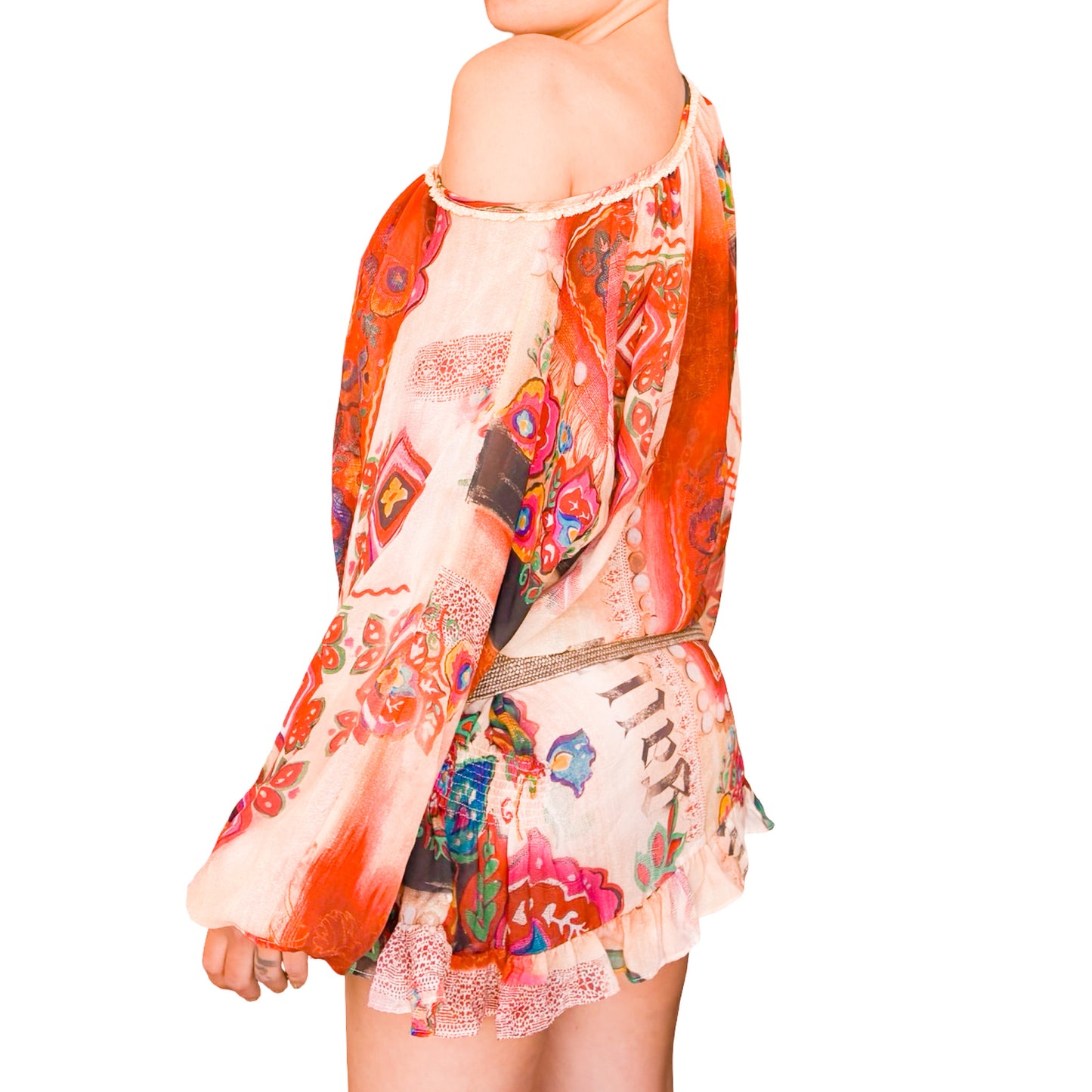 John Galliano 2008 Gypsy Silk Blouse - Campaign