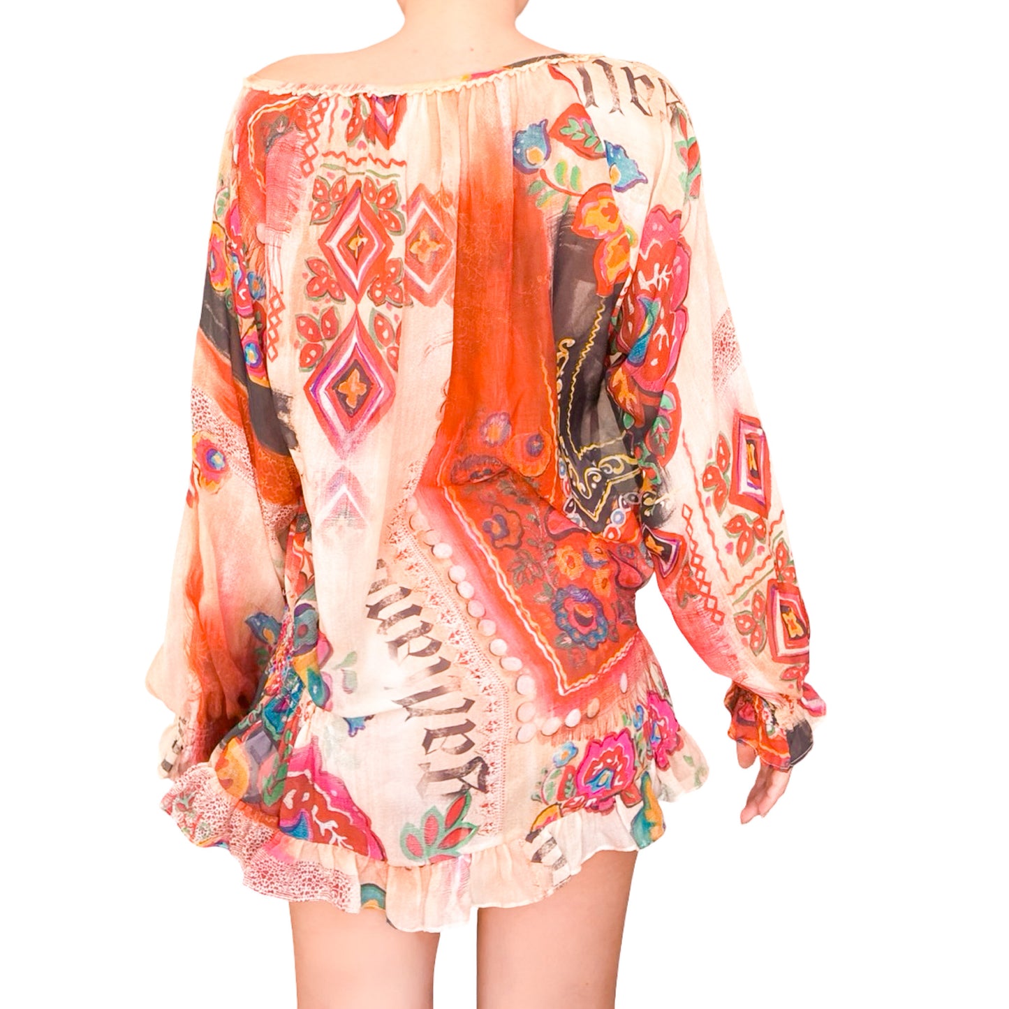 John Galliano 2008 Gypsy Silk Blouse - Campaign