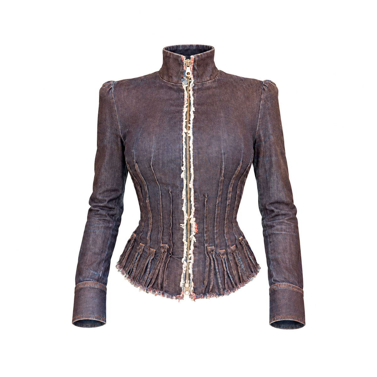 Christian Lacroix VTG corset waxed denim jacket