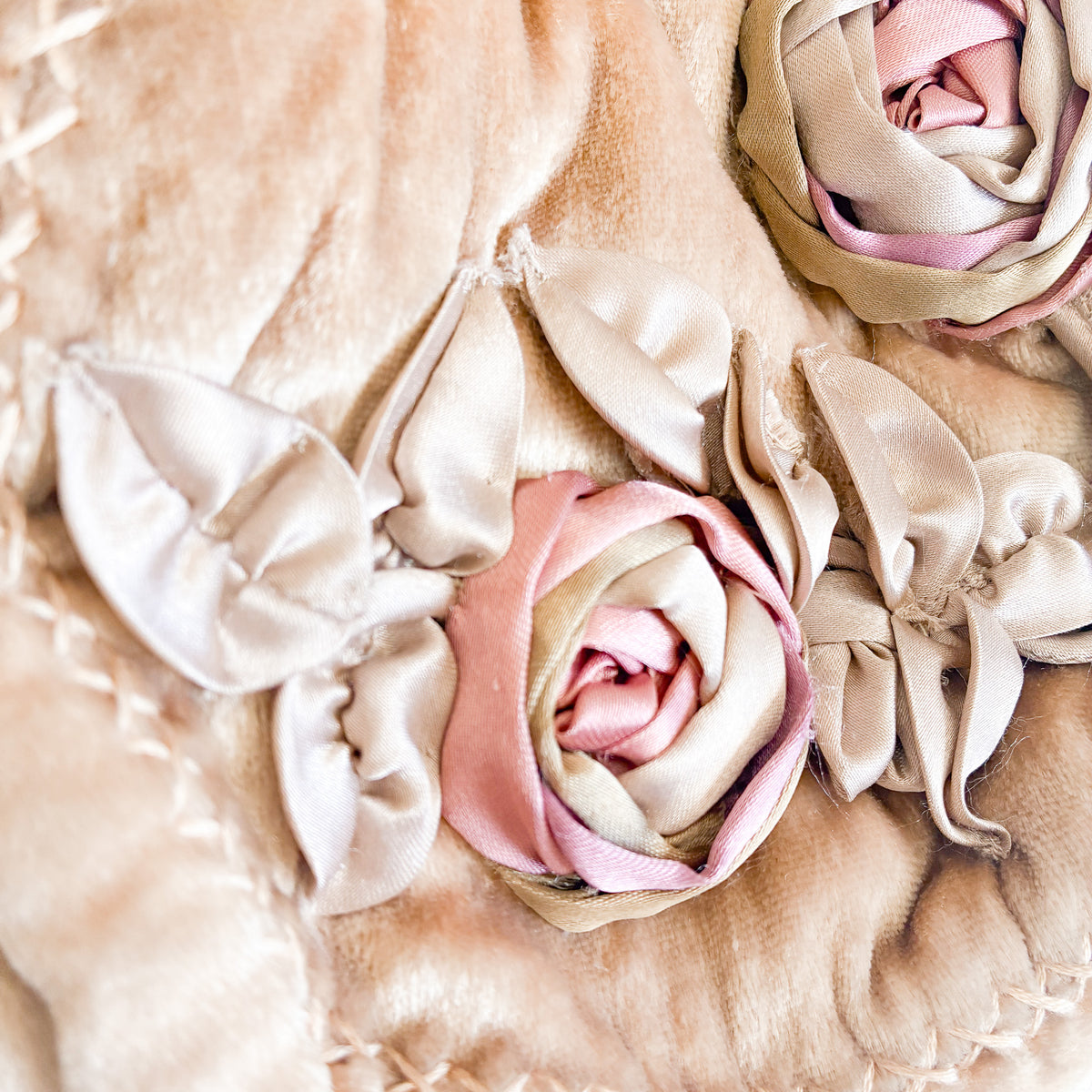 Italian Velvet 3D Rose Clutch Bag
