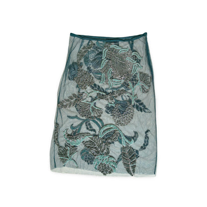 French "Pekin Stitch"  Mesh Skirt