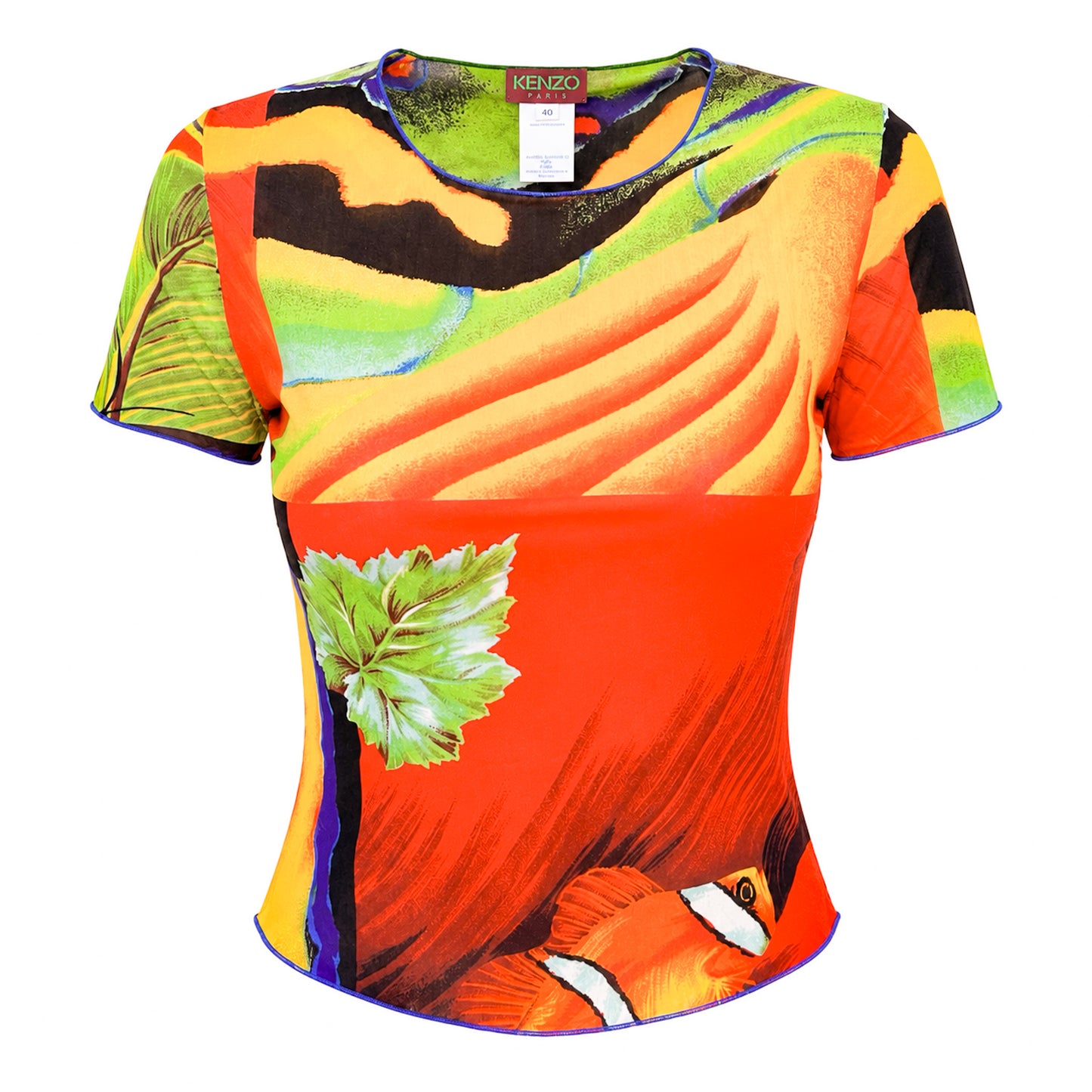 Kenzo 90s Tropical Clownfish Mesh Top