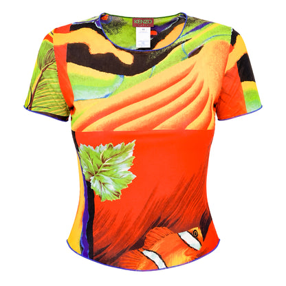 Kenzo 90s Tropical Clownfish Mesh Top