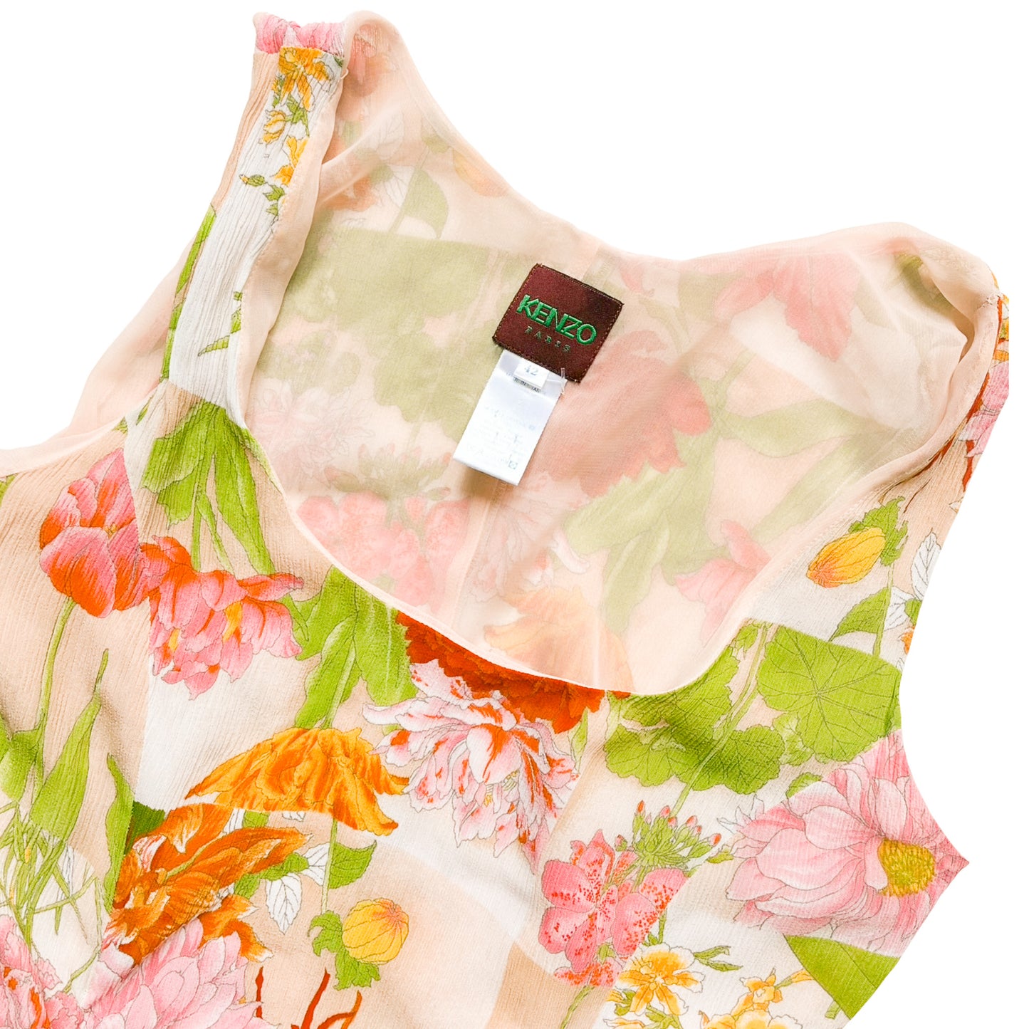 Kenzo 1999 Gathered Floral Dress - runway