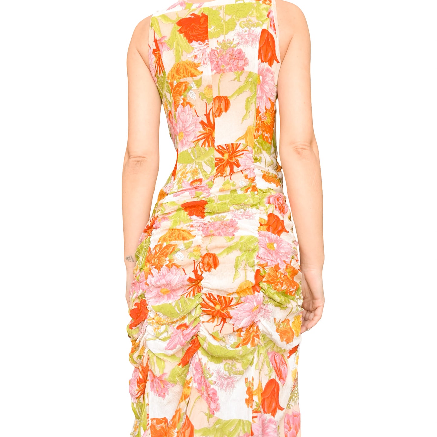 Kenzo 1999 Gathered Floral Dress - runway