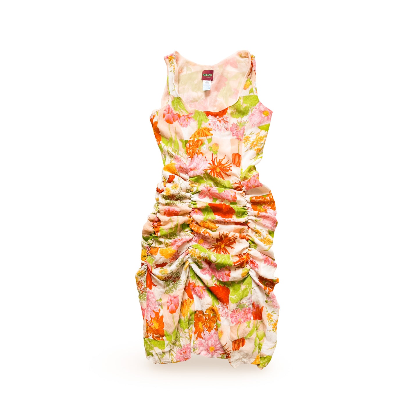 Kenzo 1999 Gathered Floral Dress - runway