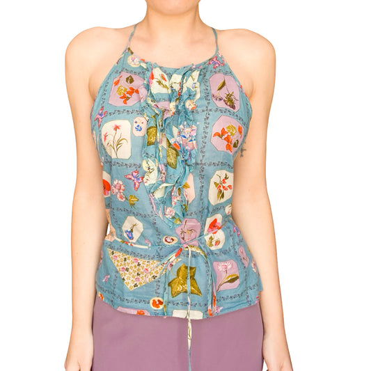 Kenzo VTG Open-Back Cotton Halter