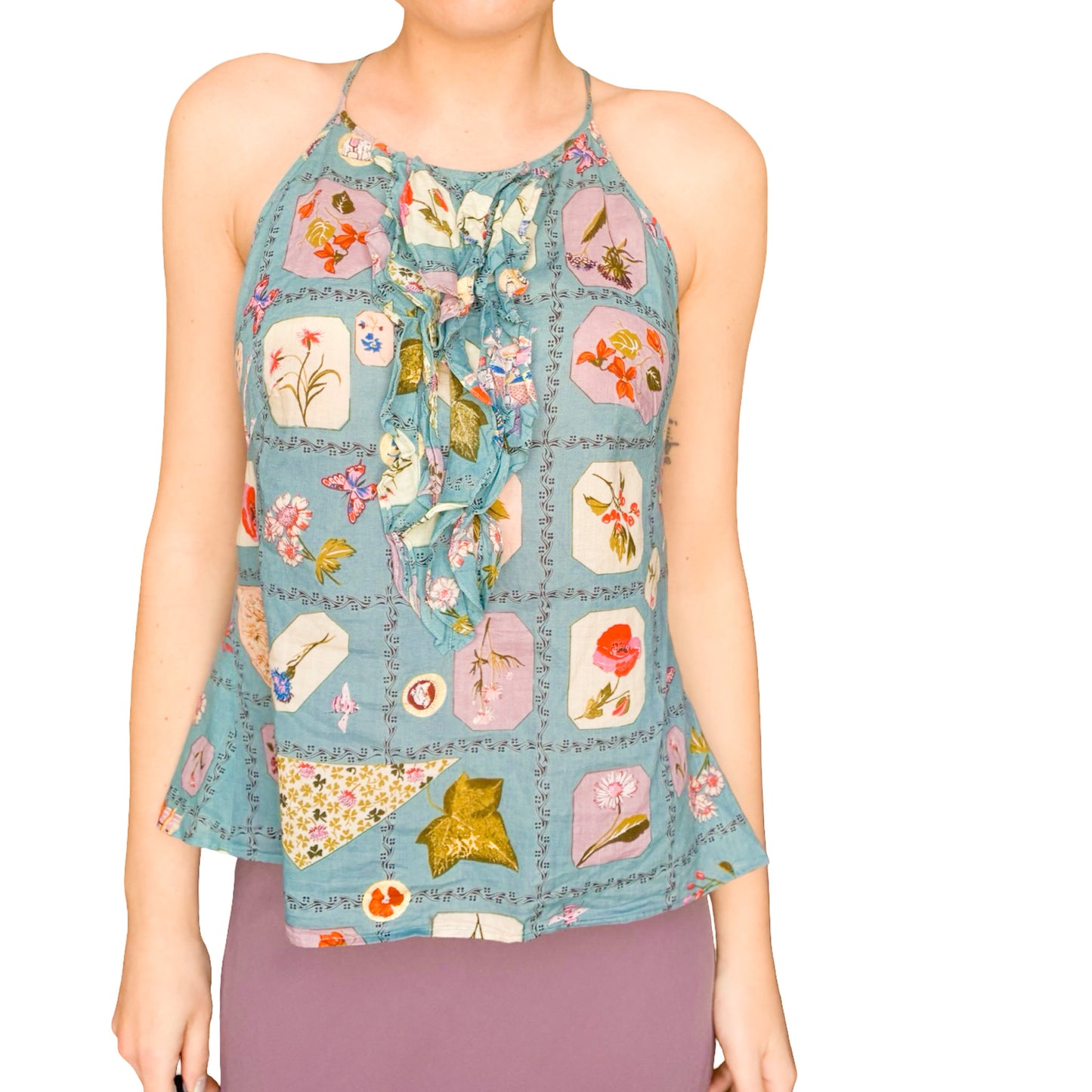 Kenzo VTG Open-Back Cotton Halter