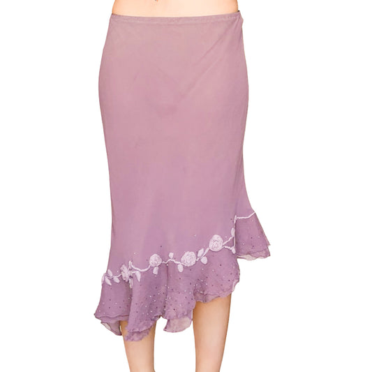 Italian VTG Romantic Silk Skirt