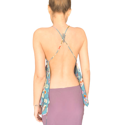 Kenzo VTG Open-Back Cotton Halter