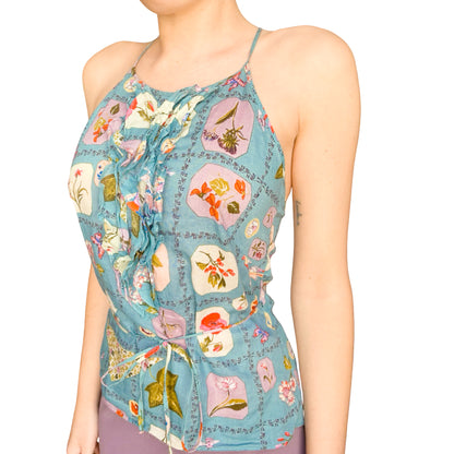 Kenzo VTG Open-Back Cotton Halter