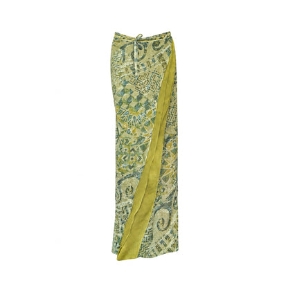 Kenzo 90's Nénuphar Wrap Maxi Skirt