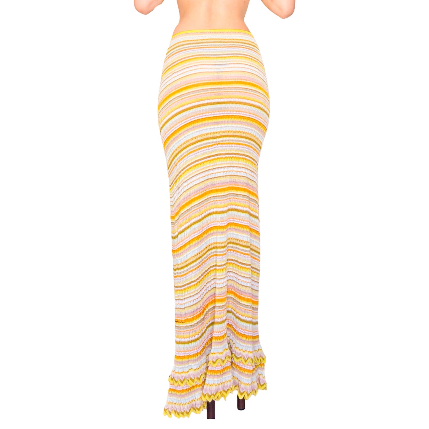 Kenzo 90's Striped Knit Dress-Skirt