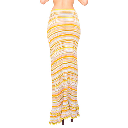 Kenzo 90's Striped Knit Dress-Skirt