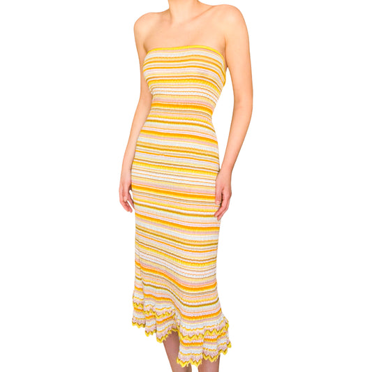 Kenzo 90's Striped Knit Dress-Skirt