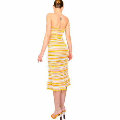Kenzo 90's Striped Knit Dress-Skirt