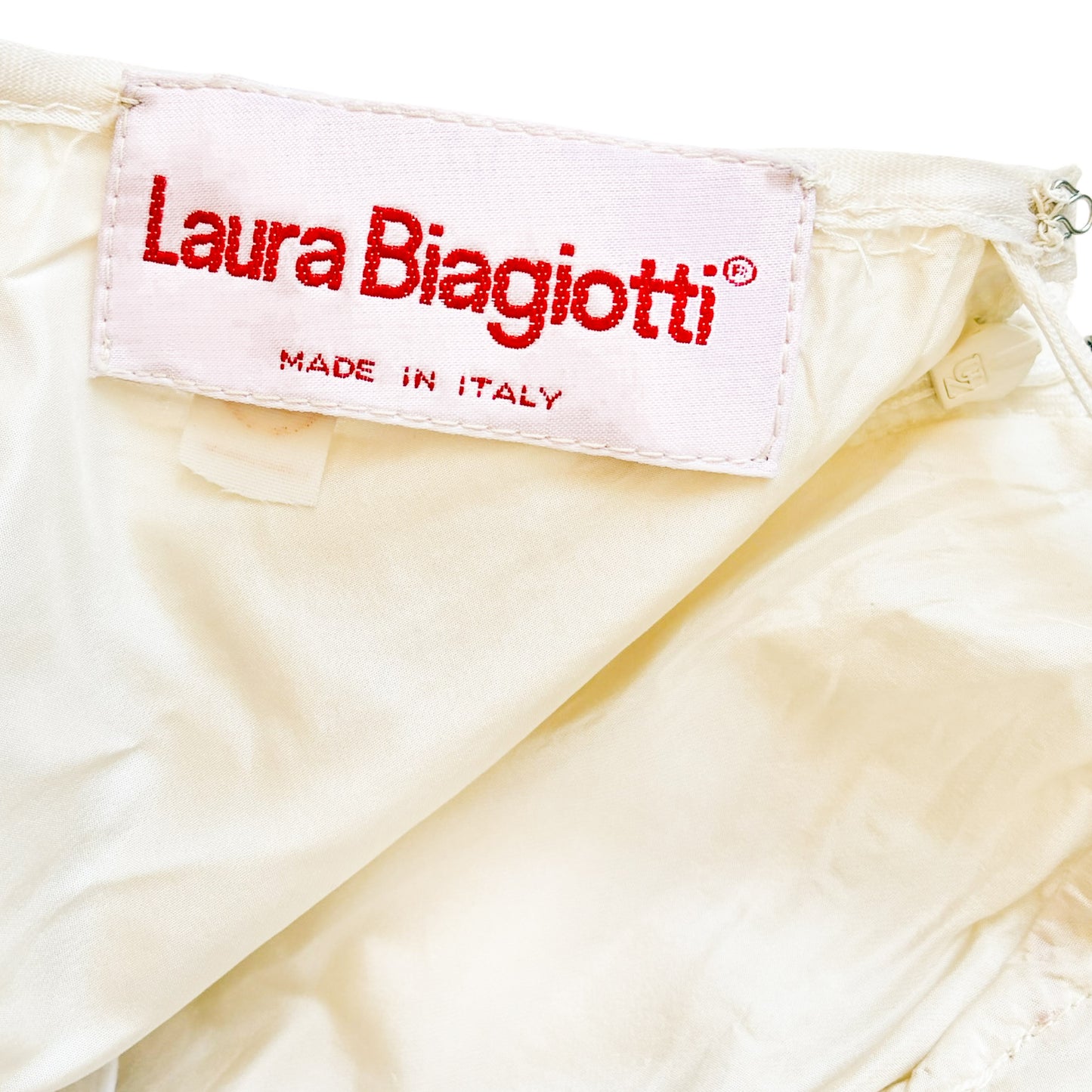 Laura Biagiotti S/S 2004 Ivory Sequined Bustier Dress