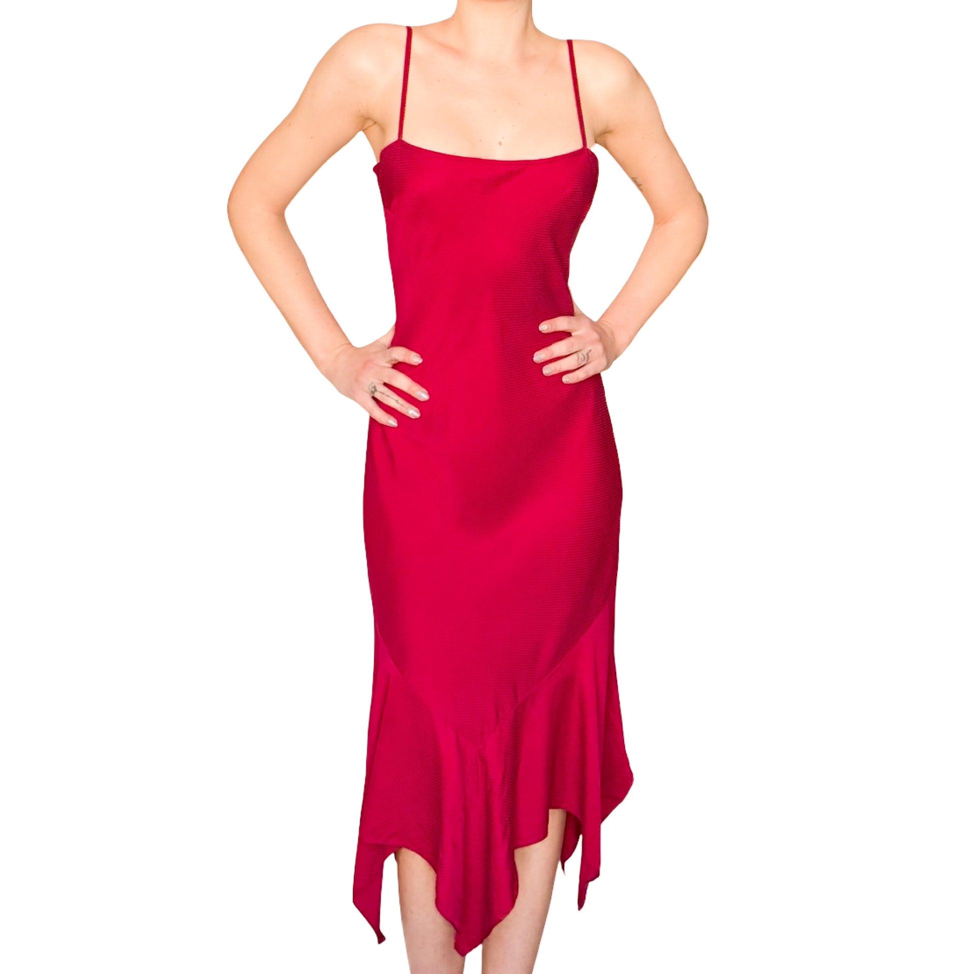2000s silk dress 2000s Silk Bias Cut Slip Dress - M