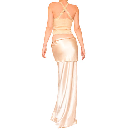 Italian Luxury Designer 90s Venus Silk Dress