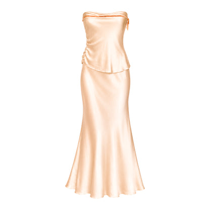 Italian Luxury Designer 90s Venus Silk Dress