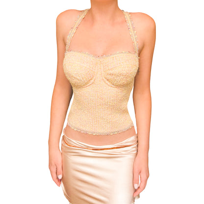 Escada 2003 Sorbet Tweed Bustier